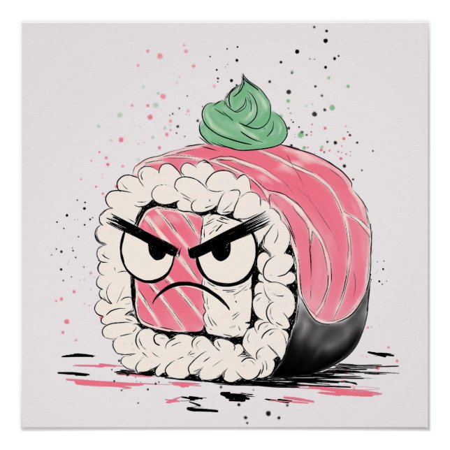 Grumpy Sushi Poster (Vorderseite)