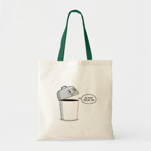 Grumpy Trash Can Cartoon Funny Sac fourre-tout cad