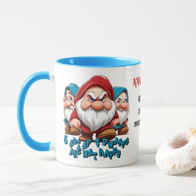 Grumpy und Freunde maßgeschneidert Tasse (Mit Donut)