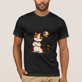 Grumpy Vampir Katze Halloween T-Shirt
