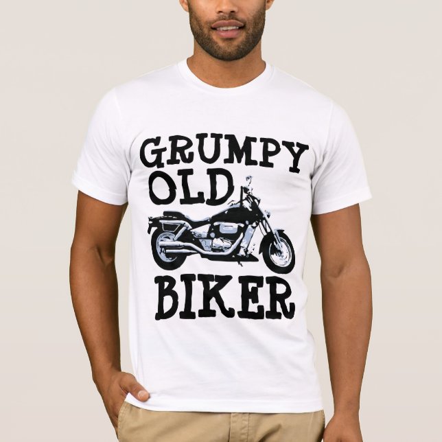 GRUMPY VIEUX BIKER, T-shirts moto (Devant)