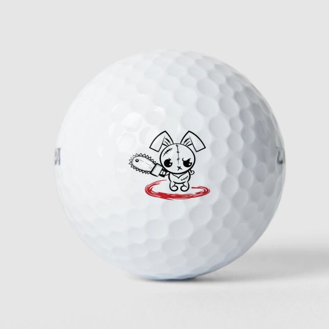 Grumpy Voodoo Bunny Golfball (Vorderseite)