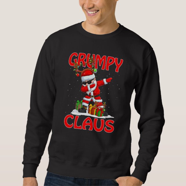 Grumpy Weihnachtsmann Weihnachts-Matching-Kostüm Sweatshirt (Vorderseite)