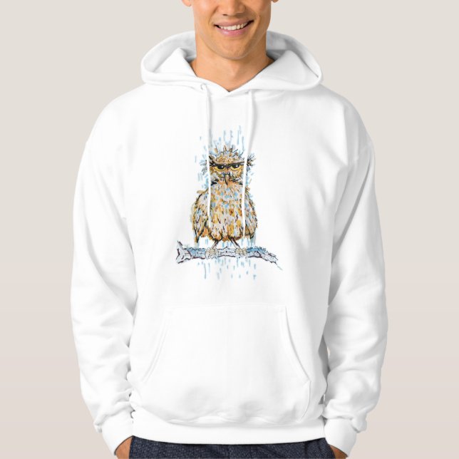 Grumpy Wet Owl Hoodie (Vorderseite)
