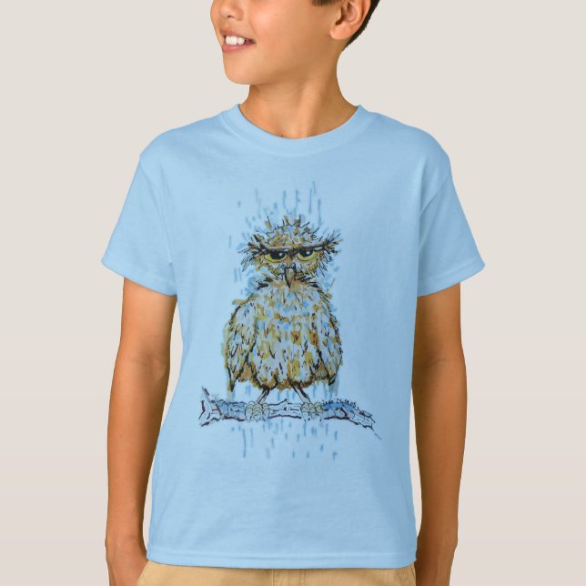 Grumpy Wet Owl T-Shirt (Vorderseite)