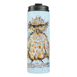 Grumpy Wet Owl Thermosbecher