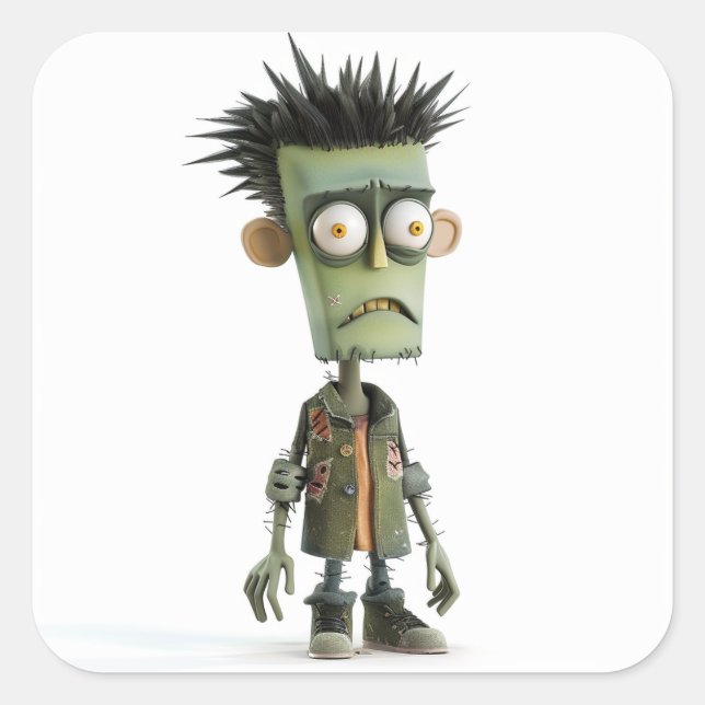 Grumpy Zed - Moody Ghoul Sticker (Vorderseite)