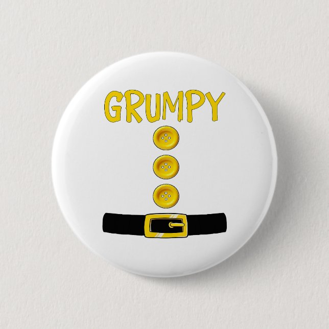 Grumpy Zwerg Halloween Kostümfarbe Matchrum Button (Vorderseite)