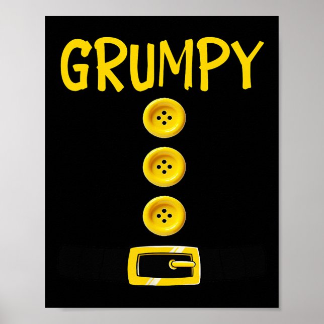 Grumpy Zwerg Halloween Kostümfarbe Matchrum Poster (Vorne)