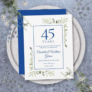 Grün 45. 65. Jubiläum Save the Date Ankündigungspostkarte
