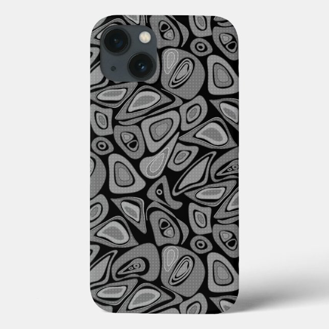 Grün, abstrakt, Retro Case-Mate iPhone Hülle (Rückseite)
