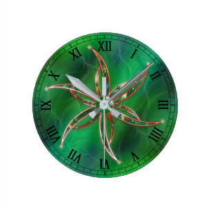 Grün als die Gras-Uhr Runde Wanduhr