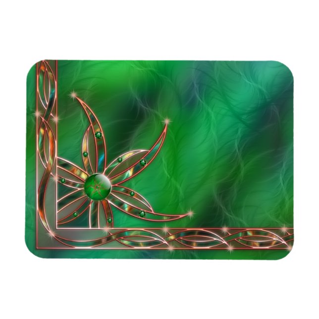 Grün als flexibler Grasmagnet Magnet (Horizontal)