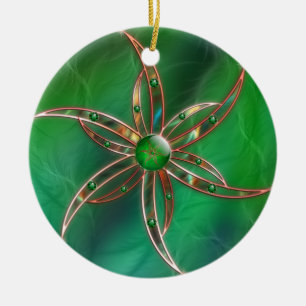 Grün als Grasschmuck Keramikornament