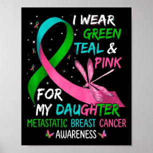 Grün Aquamarin rosa tragen für meine Tochter Metas Poster
