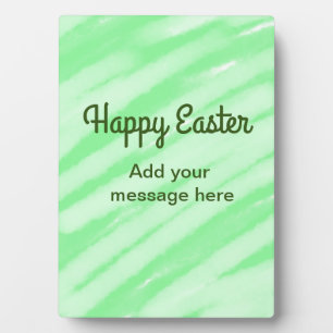 Grün Aquarell froh Ostern Meldeschild einfügen Fotoplatte
