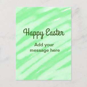 Grün Aquarell froh Ostern Meldeschild einfügen Postkarte