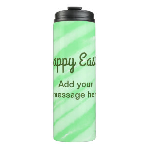 Grün Aquarell froh Ostern Meldeschild einfügen Thermosbecher