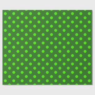 Grün auf dunkelgrünem Punkte-Musterdesign Geschenkpapier