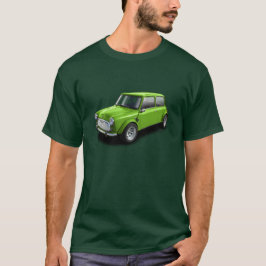 Grün auf grünem klassischem Miniauto-T - Shirt