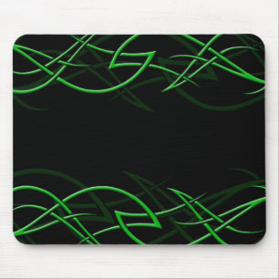 Grün auf schwarzer "Eleganz" Mousepad