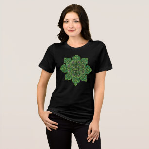 Grün auf schwarzer Medaille T-Shirt Tri-Blend Shirt