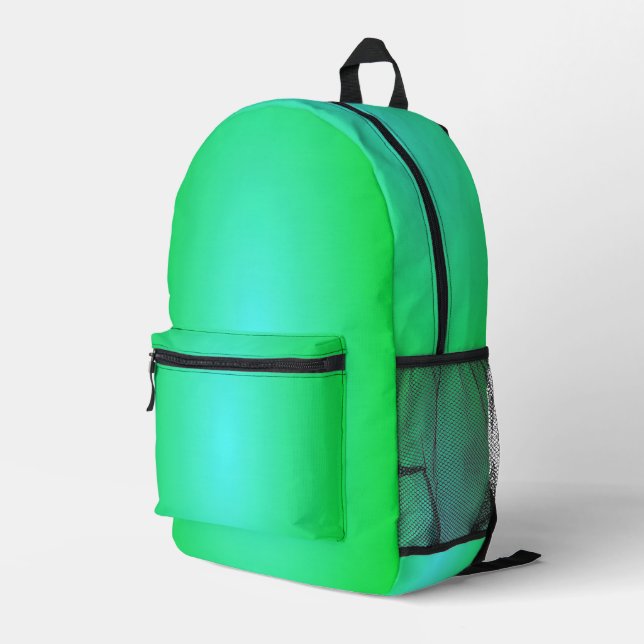 grün bedruckter rucksack (Rückseitige Ecke Rechts)