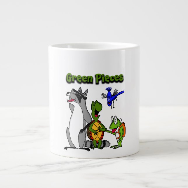 Grün bessert Tunnel-bohrwagen 20 Unze-Tasse aus Jumbo-Tasse (Vorderseite)