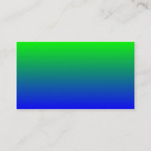 Grün bis blau leuchten visitenkarte