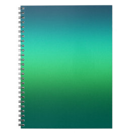 Grün bis Türkis verlaufendes Spiralnotizbuch moder Notizblock