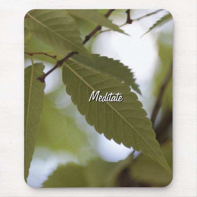Grün-Blatt Garten-Fotokultur Mousepad (Vorne)