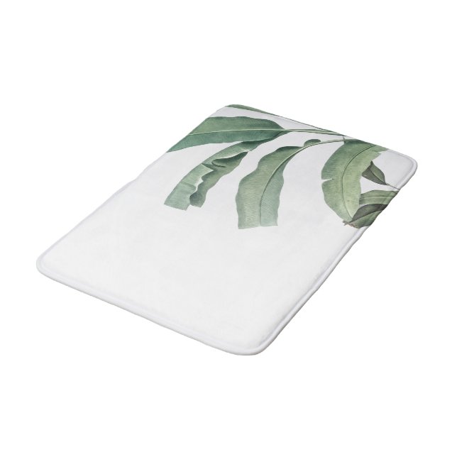 Grün-Blätter Badematte (Schrägansicht)