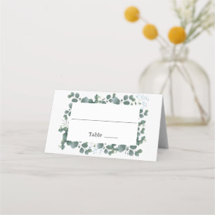 Grün-Blätter Hochzeit Platzkarte