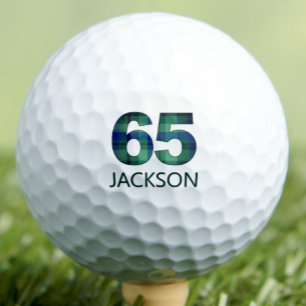 Grün Blau 65. Geburtstag für Stiefvater - 65 Karo Golfball