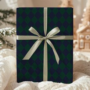 Grün Blau Argyle-Geschenkpapier Geschenkpapier