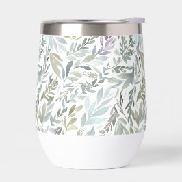 Grün Blau Botanisch Aquarell