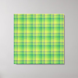 Grün Blau Checker Abstract Muster Leinwanddruck