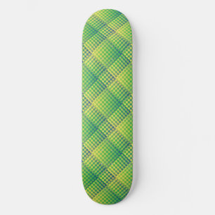 Grün-blau kariertes abstraktes Muster Skateboard