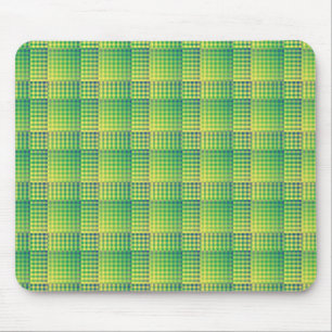 Grün Blau Karo abstraktes Muster Mousepad