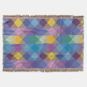 grün, blau, rosa, gelb und violett geometrisch decke