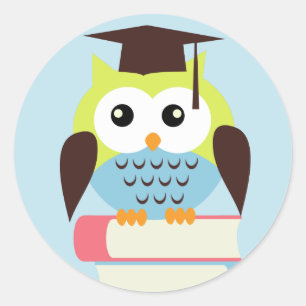 Grün/Blau Runder Aufkleber