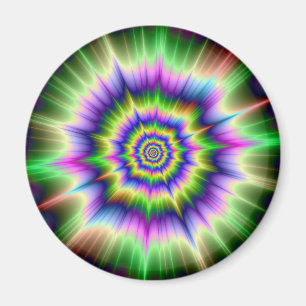Grün-Blau- und Gelbexplosionsmagazin Magnet