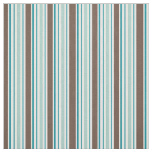 Grün-blaue Brown-Weiß-Streifen Stoff