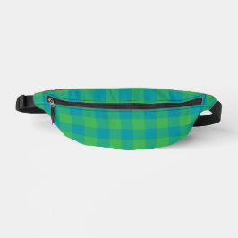 Grün-blaues Karomuster Bauchtasche
