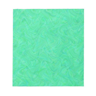 Grün-blaues Marmormuster Notizblock