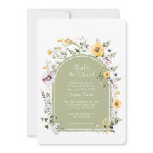 Grün-Boho Rustikales Baby in Bloom Baby Dusche