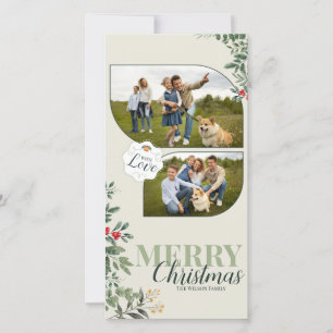Grün Botanisch Frohe Weihnachten 2 Familie Foto