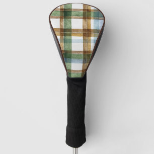 Grün Braun Blau Kariert Gestreift Golf Headcover
