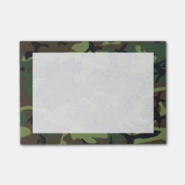 Grün, Braun, Schwarze Camouflage Post-it Klebezettel
