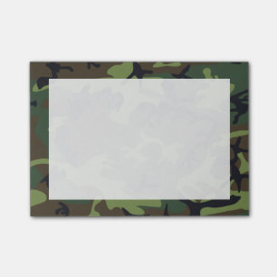 Grün, Braun, Schwarze Camouflage Post-it Klebezettel